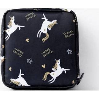 👉 Handdoek marineblauw active meisjes Girl Heart tante draagbare grote capaciteit opbergtas (marineblauw)