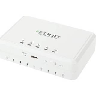 👉 Router wit active EDUP EP-9507N draagbare 150 Mbps draadloze 802.11N router, ondersteuning voor 3G / AP repeater, ingebouwde 5000 mAh batterij (wit)