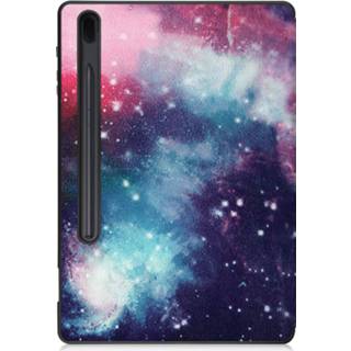 👉 Pencil active Samsung Galaxy Tab S7 FE Hoes - 12.4 inch Tri-Fold Book Case Met Houder 8719793140962