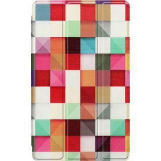 👉 Active Samsung Galaxy Tab A7 Lite (2021) hoes - Tri-Fold Book Case Blocks 8719793130789