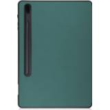 👉 Pencil groen active Samsung Galaxy Tab S7 FE Hoes - 12.4 inch Tri-Fold Book Case Met Houder Donker 8719793140924