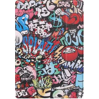 👉 Pencil active Samsung Galaxy Tab S7 FE Hoes - 12.4 inch Tri-Fold Book Case Met Houder Graffiti 8719793140979