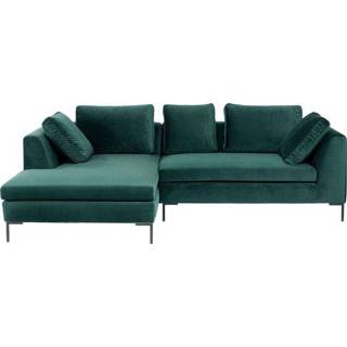 👉 Hoekbank donkergroen groen hout small active Kare Gianni Velvet Left Dark Green 4025621859468