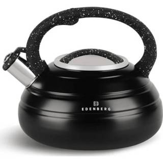 👉 Edënbërg Black Line - Rvs Luxe Fluitketel - 3.0 Liter