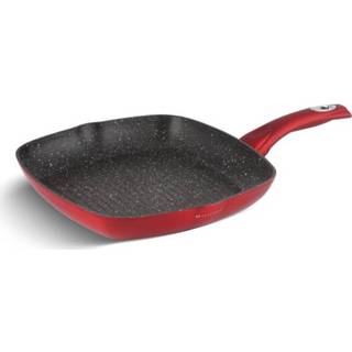 👉 Grillpan rood keramische Edënbërg Red Line - 28x28 Cm 3-laags Anti-aanbaklaag! 6011601574566