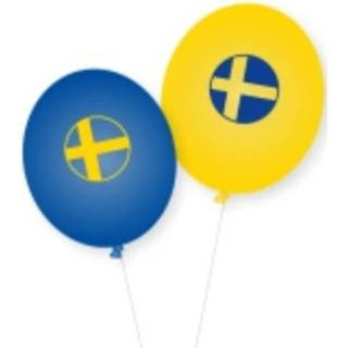 👉 Ballon multikleur Landen thema versiering Zweden ballonnen 8 stuks 8719538816633