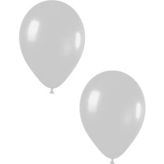 👉 Ballon zilveren zilver 10x metallic ballonnen 30 cm 8719538830493