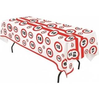 👉 Verkeersbord plastic kunststof multikleur verkeersborden tafelkleed 18 jaar 8718758881667