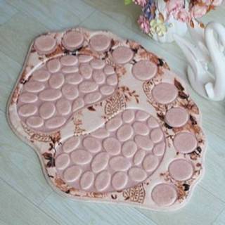 👉 Absorberende mat roze antislip active Voet-type 3D-kiezelstenen reliëf enkel mat, afmeting: 40x60cm (roze bloem)