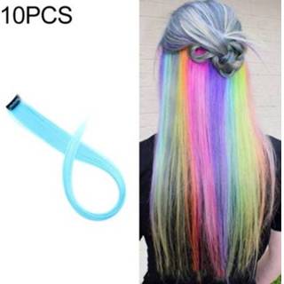 👉 Pruik active 10 STKS Chemische vezelpruik Eenstaps kleurverloop enkele kaart pruik, uitgerekte lengte: 24 inches (46 #)