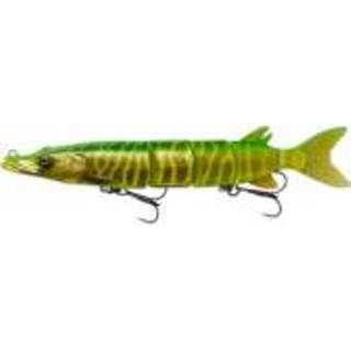 👉 Hardbait roofvis kunstaas groen Savage Gear 3D Hard Pike - Plug Firetiger 26cm 130g 5706301697714