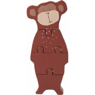 👉 Blokpuzzel bruin hout junior Trixie Mr. Monkey 18 x 11 cm 4 stuks 5400858361653