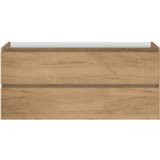 👉 Eiken eik MDF lunik Wastafelonderbouw Allibert 120x55x46 cm Halifax Natuur 3588560388280