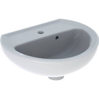 👉 Fontein wit Geberit E-Con rond 40x31 cm, met kraangat en overloop, 4025410885548