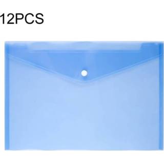 👉 Documententasje blauw papieren active 12 STKS A4 Doorzichtige documententas bestandsmap Briefpapier School Kantoor PP-koffer (blauw)