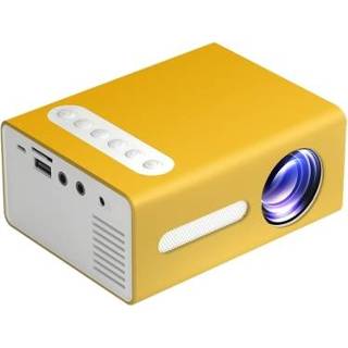 👉 Projector geel active T300 25ANSI LED Portable Home Multimedia Game (Geel)