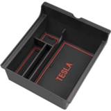 👉 Opbergdoos zwart antislip active Multifunctionele auto centrale bediening met pad voor Tesla Model 3 / Y 2021, normale versie (zwart)
