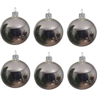 👉 32 Stuks glans glazen Kerstballen pakket zilver 6 cm / 8 cm / 10 cm - kerstballen pakket