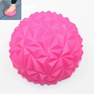 Voetmassage rood rose active Halfrond Balans Trainingsbal Fitness Yogabal, Afmeting: 16 x 8 cm (Rose Red)