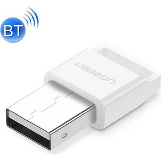 👉 Dongle wit active UGREEN USB 2.0 Bluetooth-adapter APTX Bluetooth V4.0 audio-ontvanger Bluetooth-zender voor pc, transmissie afstand: 20 m (wit)