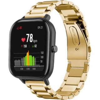 👉 Stalen band goud Strap-it® Xiaomi Amazfit GTS (goud) 7424900291277