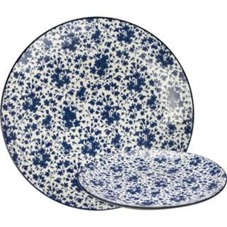 Bord blauw porselein out borden rond Floral ø 26,5cm - of the Blue 8712628424220