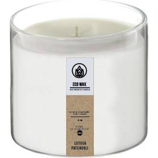 👉 Geurkaars wax senses geurkaarsen ø10x10cm Lotus&Patchouli - eco 8712628451318