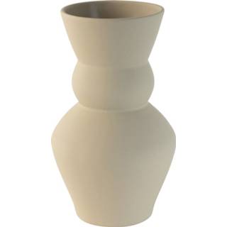 Decoratieve vaas beige hard dolomite authentic vazen - 8712628384043