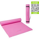 👉 Draagkoord roze active VirtuFit Yogamat Met - 183 x 61 0.3 cm Gratis Trainingsvideo's 8719689982645