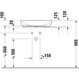 👉 Waskom D-Neo ovaal wit keramiek Duravit Opbouw 60x40x12.5 cm Hoogglans 4063382136022
