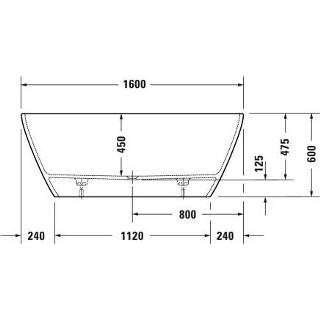 👉 Vrijstaande ligbad wit ovaal mat D-Neo acryl Vrijstaand Duravit 160x75x60 cm Zonder Overloop 4063382154996