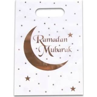 👉 Feestzakje 6x Ramadan Mubarak thema feestzakjes/uitdeelzakjes 23 x 17 cm - 8720147065596