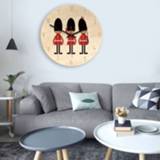 👉 Wandklok houten active American Soldiers Pattern Home Office Slaapkamer Decoratie Mute Wandklok, Afmeting: 28cm