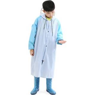 👉 Regenjas wit hemelsblauw XL active kinderen Double Brim Student regenponcho uitéén stuk, maat: (wit + hemelsblauw)