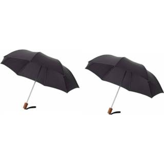 👉 Kleine paraplu zwart volwassenen 2x paraplus 93 cm