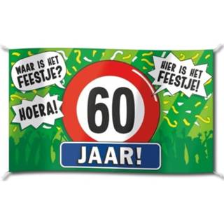 👉 Gevel vlag active Buitenversiering gevelvlag 60 jaar 100 x 150 cm