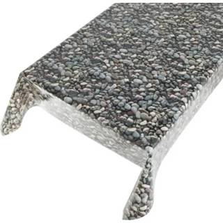 👉 Tafelkleed kunststof multikleur Buiten tafelkleed/tafelzeil gekleurde stenen 140 x 170 cm - 8719538636897