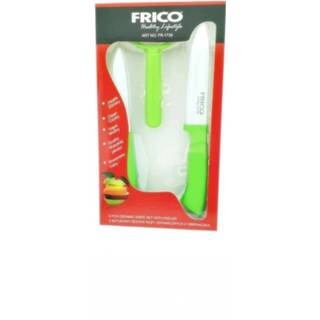 👉 Messenset groen keramische keramisch Frico - Non Stick Coating 3 Delig 7444736371318