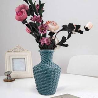 👉 Vaas blauw plastic active 2 STKS Eenvoudige Droge en Natte Bloemen Arrangement Container Bloemendecoratie (Blauw)