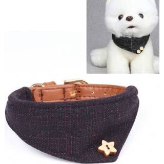 👉 Halsband PU active 2 STKS Halsbanden Pet Triangle Halsbanden, Specificatie: 1.3x34cm (Navy)