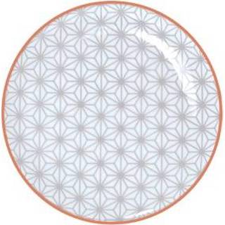 👉 Bord grijs rood Star/Wave - Grijs/Rood 16x2cm