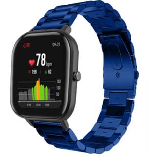 👉 Stalen band blauw Strap-it® Xiaomi Amazfit GTS (blauw) 7424906417473