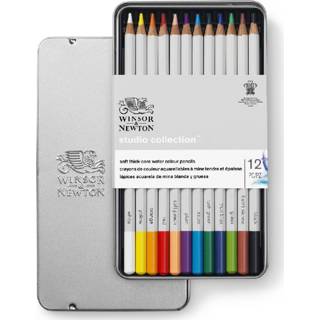 👉 Aquarelpotlood stuks active Winsor&Newton Studio 12 Aquarelpotloden 884955065013