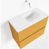 👉 Toiletmeubel talc ada MONDIAZ 60cm ocher. LEX wastafel rechts zonder kraangat 6017347465434