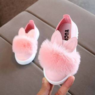 👉 Shoe PU kinderen meisjes ARLONEET Shoes 2018 Kids Girls Fur Sneaker Cute Bunny Soft Single Student Casual Anti-slip Fashion