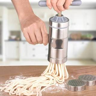 👉 Noodles steel mannen Noodle Maker Manual Machine Pasta Press Stainless Pressing Household Kitchen Handmade