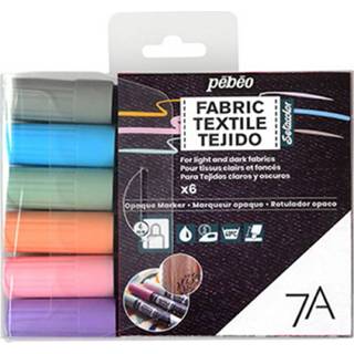 👉 Pastel stuks dekkend active Pebeo textielmarkers - 6 3167868045028