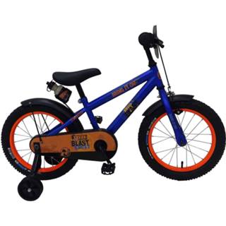 👉 Kinderfiets blauw satijn terugtraprem jongens active kinderen Hasbro Nerf 16