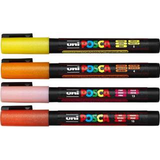 👉 Stuks active Posca fijn glittermarkers 0,9-1,3 mm - 4 3296280033389