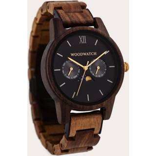 👉 Horloge houten hout unisex bruin Dark Forest 6011637699653